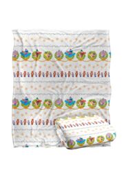 Sesame Street Holiday Wreath Pattern Silky Touch Super Soft Throw Blanket 152 X 127 cm in White - thumbnail 2