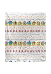 Sesame Street Holiday Wreath Pattern Silky Touch Super Soft Throw Blanket 152 X 127 cm in White - thumbnail 1