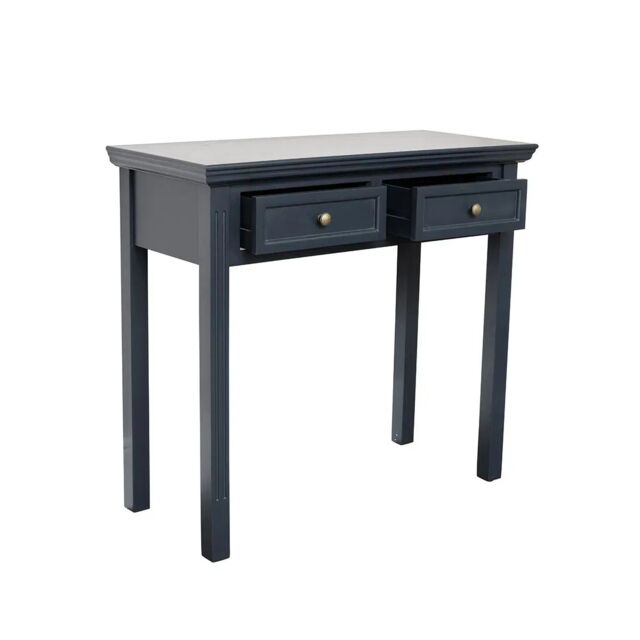 Melody Maison Large Dressing Table, Mirror & Stool Set - Daventry Navy Black Range - image 1