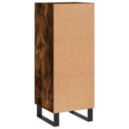 Berkfield Home Sideboard Smoked Oak 34.5x34x90 cm Engineered Wood in Brown - thumbnail 8