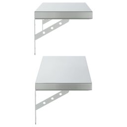 Berkfield Home Wall Shelves 2 pcs 75x23.5 cm Silver Stainless Steel - thumbnail 6