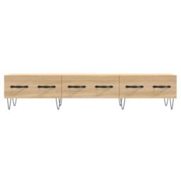 Berkfield Home TV Cabinet Sonoma Oak 150x36x30 cm Engineered Wood in Light Tan - Size: 150 x 36 x 30 cm - thumbnail 5