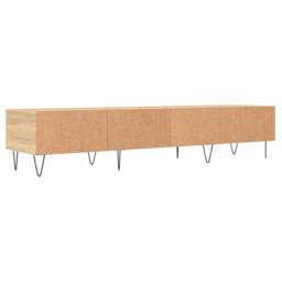 Berkfield Home TV Cabinet Sonoma Oak 150x36x30 cm Engineered Wood in Light Tan - Size: 150 x 36 x 30 cm - thumbnail 8