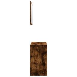 Berkfield Home 2 Piece Bathroom Furniture Set Smoked Oak Engineered Wood in Brown - thumbnail 6