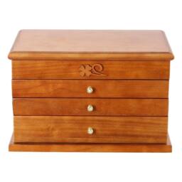 Kelvenix Large Capacity Wooden Jewelry Box Jewelry Organizer in Brown - thumbnail 1