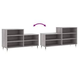 Berkfield Home Shoe Cabinet Grey Sonoma 102x36x60 cm Engineered Wood - Size: 102 x 36 x 60 cm - thumbnail 7