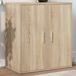 Berkfield Home Shoe Cabinets 2 pcs Sonoma Oak 32x35x70 cm Engineered Wood in Light Brown - Size: 32 x 35 x 70 cm - thumbnail 1