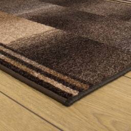 runrug Hallway Carpet Runner Rug - Soft & Comfy, Non-Slip, 8mm - 'Ikat' in Brown - Size: 100 cm x 270 cm - thumbnail 4