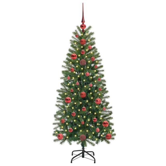 Berkfield Home Elegant Artificial Christmas Tree with 150 LEDs Green 120 cm PE a - image 1