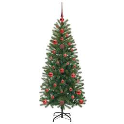 Berkfield Home Elegant Artificial Christmas Tree with 150 LEDs Green 120 cm PE a - thumbnail 4