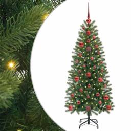Berkfield Home Elegant Artificial Christmas Tree with 150 LEDs Green 120 cm PE a - thumbnail 3