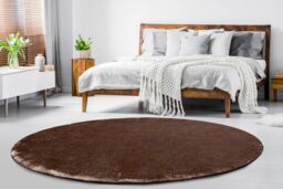RugsX Lapin Rug in Brown - Size: 100 cm diameter - thumbnail 4
