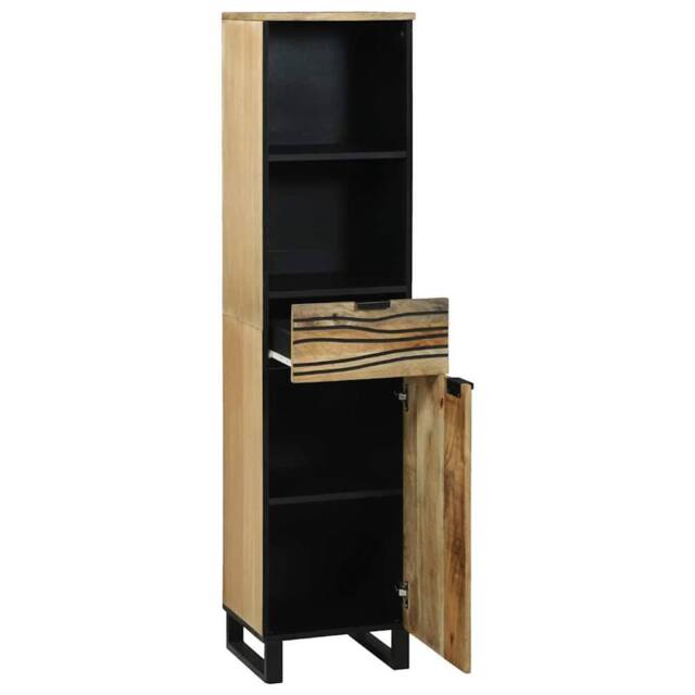 Berkfield Home Bathroom Cabinet 38x33.5x160 cm in Solid Mango Wood in Beige - image 1