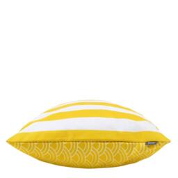 icon Deck Stripe Set of 2 Navy Blue Outdoor Cushion in Yellow - Size: 43 cm x 43 cm - thumbnail 5