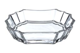Orsina Clear Glass Soap Dish, Geometric Design Transparent Soap Storage Case, Compact Soap Tray & Stand For Shower