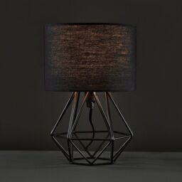 ValueLights Mini Angus Black Table Lamp