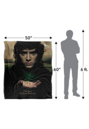 Lord of the Rings The Blanket, 152x127 cm Frodo One Ring Poster Silky Touch Super Soft Throw Blanket in White - thumbnail 5