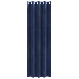 Berkfield Home Blackout Curtains with Eyelets 2 pcs Dark Blue Velvet in Navy - thumbnail 4