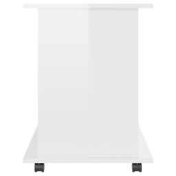 Berkfield Home Rolling Cabinet High Gloss White 60x45x60 cm Engineered Wood - Size: 60 x 45 x 60 cm - thumbnail 5