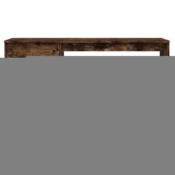 Berkfield Home Desk with Drawer Smoked Oak 115x50x75 cm Engineered Wood in Brown - Size: 115 x 50 x 75 cm - thumbnail 6