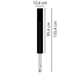 Nordlux Modern Outdoor Garden Post Black Aluminium E27 Coastal/Marine Safe, IP44 - thumbnail 4