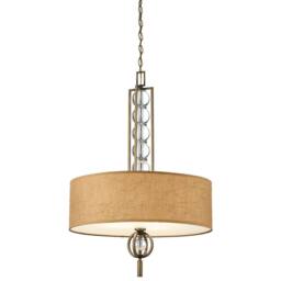 Netlighting Celestial 3 Light Ceiling Pendant Bronze Beige E27 in Brown