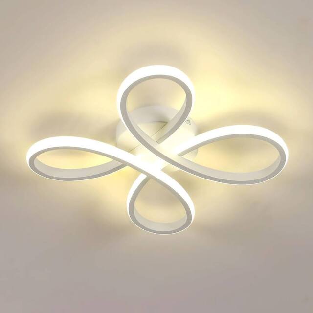 Goeco LED Ceiling Light, 30W 4500K, Modern Ceiling Lighting Flower Shape LED in White - image 1