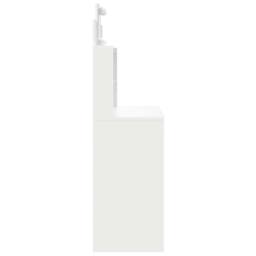 Berkfield Home Dressing Table with LED Lights White 96x40x142 cm - Size: 96 x 40 x 142 cm - thumbnail 4