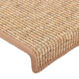 Berkfield Home Stair Mats Self-adhesive 15 pcs Light Brown 65x21x4 cm - Size: Medium - thumbnail 7