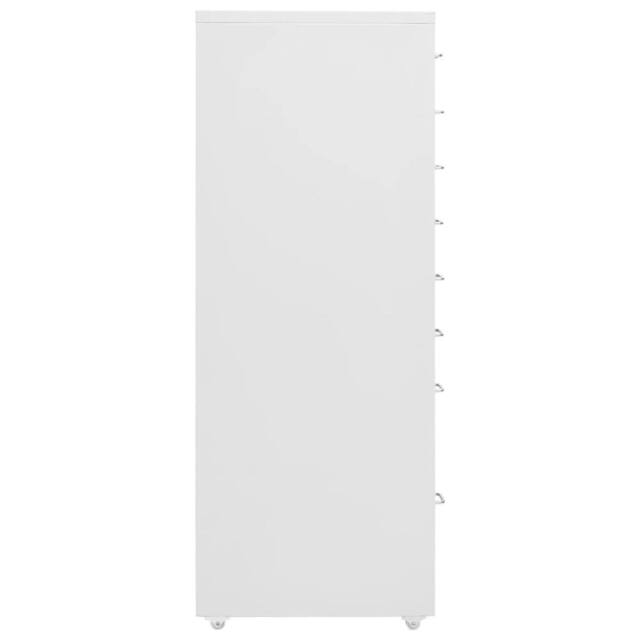 Berkfield Home Mobile File Cabinet Grey 28x41x109 cm Metal in White - Size: 28 x 41 x 109 cm - image 1
