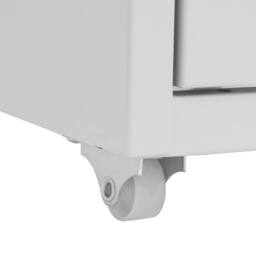 Berkfield Home Mobile File Cabinet Grey 28x41x109 cm Metal in White - Size: 28 x 41 x 109 cm - thumbnail 7