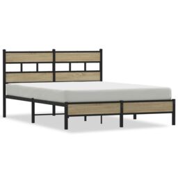 Berkfield Home Bed Frame without Mattress Sonoma Oak 160x200 cm Engineered Wood in Brown - thumbnail 2