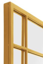 "MirrorOutlet Gold Metal Framed Window Wall or Leaner Mirror 63"" X 31"" (160 X 80CM) - Size: 1 Pack" - thumbnail 5
