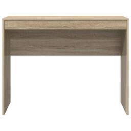 Berkfield Home Modern Writing Desk Sonoma oak Engineered wood 100 x 40 x 76 cm Simple in Light Tan - thumbnail 5