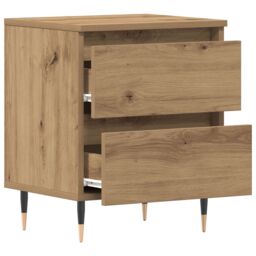 Berkfield Home Bedside Cabinets 2 pcs Artisan Oak 40x35x50 cm Engineered Wood in Brown - Size: 40 x 35 x 50 cm - thumbnail 5