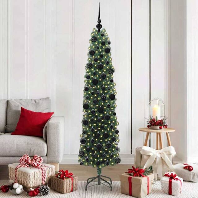 Berkfield Home Artificial Christmas Tree with 300 LEDs with Stand Green 180 cm - image 1