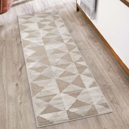 Desire Rugs Hamilton Modern Metallic Sheen Area Rug - Mosaic Geometric Triangle Design in Taupe - Size: 200 cm x 290 cm - thumbnail 6