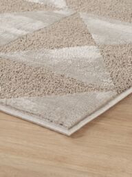 Desire Rugs Hamilton Modern Metallic Sheen Area Rug - Mosaic Geometric Triangle Design in Taupe - Size: 200 cm x 290 cm - thumbnail 4