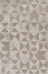 Desire Rugs Hamilton Modern Metallic Sheen Area Rug - Mosaic Geometric Triangle Design in Taupe - Size: 200 cm x 290 cm - thumbnail 2