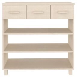 Berkfield Home Console Table HAMAR Honey Brown 90x35x90 cm Solid Wood Pine - Size: 90 x 35 x 90 cm - thumbnail 5
