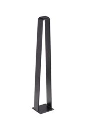 Living and Home Trapezoidal Metal Furniture Legs in Black - thumbnail 7