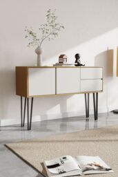 Living and Home Trapezoidal Metal Furniture Legs in Black - thumbnail 2