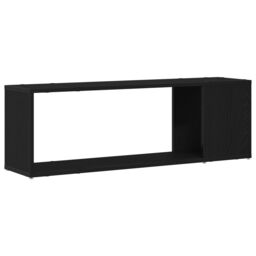 Berkfield Home Black Oak Book Shelf 100x24x32 cm Made of Engineered Wood - Size: 100 x 24 x 32 cm - thumbnail 7