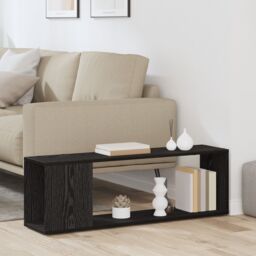 Berkfield Home Black Oak Book Shelf 100x24x32 cm Made of Engineered Wood - Size: 100 x 24 x 32 cm - thumbnail 1