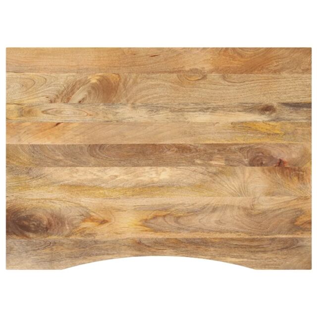 Berkfield Home Desk Top with Curve 110x80x2.5 cm Solid Wood Rough Mango in Brown - image 1