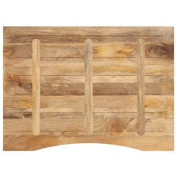 Berkfield Home Desk Top with Curve 110x80x2.5 cm Solid Wood Rough Mango in Brown - thumbnail 5