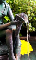 Primrose Fairy Statue Water Feature Sculpture Fountain Solar Powered LED Lights in Grey - thumbnail 5