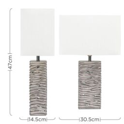 ValueLights Etienne Silver Table Lamp - thumbnail 6