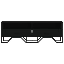 Berkfield Home TV Cabinet Black 122x34x41 cm Engineered Wood - Size: 122 x 34 x 41 cm - thumbnail 4