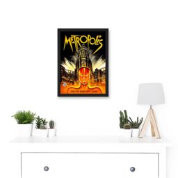 Artery8 Vintage Film Movie Metropolis 1927 Sci Fi Machine Future Fantasy Artwork Framed Wall Art Print A4 in Black - thumbnail 2